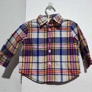 Janie and Jack size 3-6 months plaid shirt Boy : Box 001: